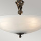 Lmapada da soffitto classica con struttura in acciaio e diffusore in vetro