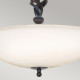 Lmapada da soffitto classica con struttura in acciaio e diffusore in vetro