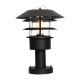 Paletto luce da giardino in acciaio con diffusore in vetro design moderno 