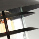 Paletto luce da giardino in acciaio con diffusore in vetro design moderno 