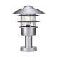 Paletto luce da giardino in acciaio con diffusore in vetro design moderno 