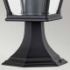 Lampioncino da giardino basso con struttura in alluminio e diffusore in vetro