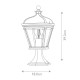 Lampioncino da giardino basso con struttura in alluminio e diffusore in vetro