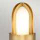 Paletto luce da giardino in ottone design moderno con diffusore in vetro