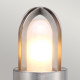 Paletto luce da giardino in ottone design moderno con diffusore in vetro