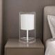 Abat-jour moderna in plexiglass con diffusore in tessuto