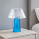 Abat jour moderna in plexiglass con paralume sfaccettato