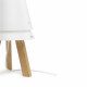 Abatjour con struttura in legno e diffusore in PVC 