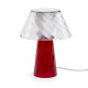 Abatjour da comodino con struttura in plexiglass dal design moderno
