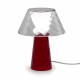 Abatjour da comodino con struttura in plexiglass dal design moderno