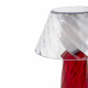 Abatjour da comodino con struttura in plexiglass dal design moderno