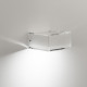 Applique moderna con diffusore in plexiglass con 1 lampadina