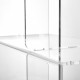 Carrello da cucina multiuso su ruote con struttura in plexiglass grande