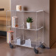 Carrello da cucina multiuso su ruote con struttura in plexiglass grande