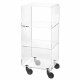 Carrello da cucina multiuso su ruote con struttura in plexiglass piccola