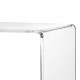 Carrello da cucina multiuso su ruote con struttura in plexiglass piccola
