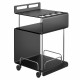 Carrello da cucina su ruote con struttura in plexiglass
