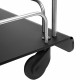 Carrello da cucina su ruote con struttura in plexiglass