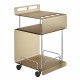 Carrello da cucina su ruote con struttura in plexiglass