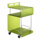 Carrello da cucina su ruote con struttura in plexiglass