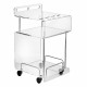 Carrello da cucina su ruote con struttura in plexiglass