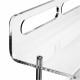Carrello da cucina su ruote con struttura in plexiglass