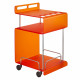 Carrello da cucina su ruote con struttura in plexiglass