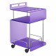 Carrello da cucina su ruote con struttura in plexiglass