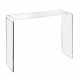 Consolle per ingresso con struttura grande in plexiglass dal design moderno