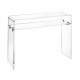 Consolle per ingresso in plexiglass grande con mensola dal design moderno
