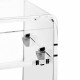 Consolle per ingresso in plexiglass grande con mensola dal design moderno