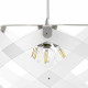 Lampada a sospensione con diffusore grande in plexiglass con 3 lampadine