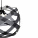 Lampada a sospensione con diffusore grande in plexiglass con 3 lampadine