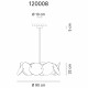 Lampada a sospensione con diffusore in plexiglass grande dal design modeno