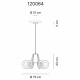 Lampada a sospensione con diffusore in plexiglass