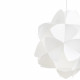 Lampada a sospensione con diffusore in PVC con 1 lampadina