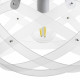 Lampada a sospensione con diffusore piccolo in plexiglass con 1 lampadina