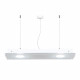 Lampada a sospensione con diffusore rettangolare moderno in plexiglass a 2 luci