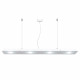 Lampada a sospensione con diffusore rettangolare moderno in plexiglass a 4 luci