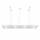 Lampada a sospensione con diffusore rettangolare moderno in plexiglass a 8 luci