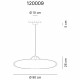 Lampada a sospensione dal design modeno con diffusore in plexiglass