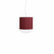 Lampada a sospensione in plexiglass con diffusore piccolo ricoperto in tessuto
