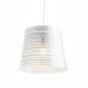 Lampada a sospensione moderna con diffusore a cono in plexiglass grande
