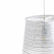Lampada a sospensione moderna con diffusore a cono in plexiglass grande