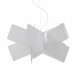 Lampada a sospensione moderna con diffusore in plexiglass grande
