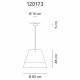 Lampada a sospensione per esterni con diffusore in plexiglass grande