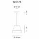 Lampada a sospensione per esterni con diffusore in plexiglass medio