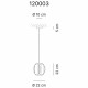 Lampada a sospensione piccola con diffusore in plexiglass dal design modeno