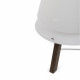 Lampada da tavolo con struttura in legno e paralume in PVC