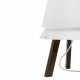 Lampada da tavolo con struttura in legno e paralume in PVC